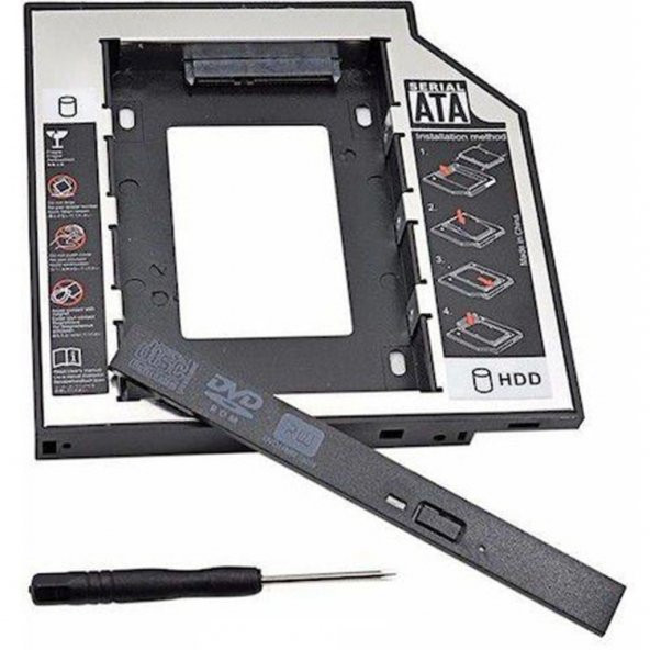 Hard Disk HDD SSD Kızak Sata 12.7 mm Caddy Kızak 2. Hard Disk Takma Aparatı Adaptörü ürün görseli 1