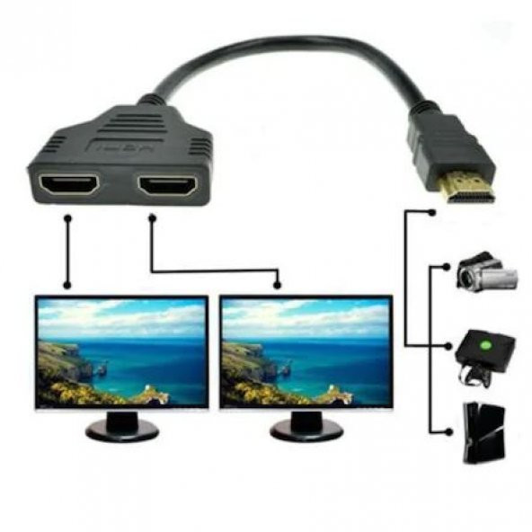 Hdmi Çoklayıcı Splitter 1 Giriş 2 Çıkış Narita ürün görseli 1