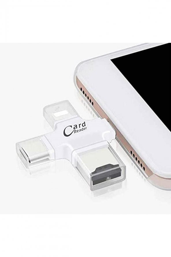 Marka: 4419 Lightning Type C 3.1 Micro Usb Tf Kart Okuyucu Iphone Otg Çevirici Dönüştürücü A ürün görseli 1