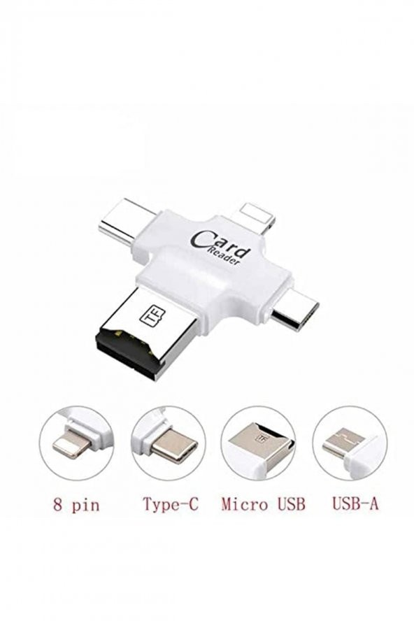 Lightning Type C 3.1 Micro Usb Tf Kart Okuyucu - Resim 2