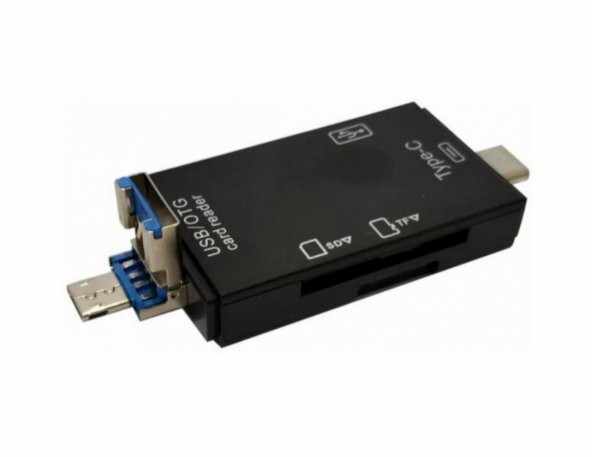 Usb 3.0 Type-c Mikro Usb Sd Tf Otg Hafıza Kart Okuyucu Çoklu Kart Okuyucu Multi Card Reader ürün görseli 1