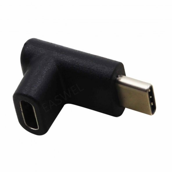 Type-C 90 Derece Yukarı Aşağı Dirsek Erkek Dişi Çevirici Dönüştürücü Adaptör ürün görseli 1
