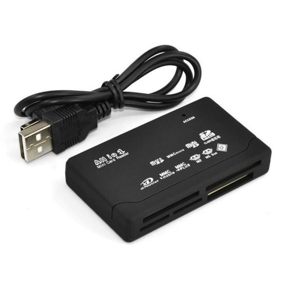 Çoklu Kart Okuyucu Compact Flash CF SD MMC CF MS Multi Card Reader - Resim 2