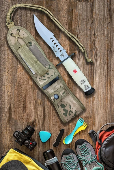 Outdoor Bıçağı Balık Temizleme Piknik Gezi Dağçılık Bıçağı Kamp Av Bıçak Çakı Kılıflı ürün görseli 1