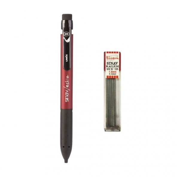 Umix Versatil Kalem Sınav/Eskiz Bordo U1304 1.8 Mm + Ticom Kalem Ucu 2b 1.8 Mm ürün görseli 1