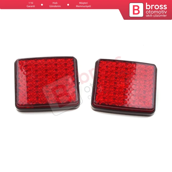 Fiat Doblo Ducato Peugeot Boxer Citroen Jumper Relay için 2 Adet Arka Tampon Reflektörü 1348401080 ürün görseli 1