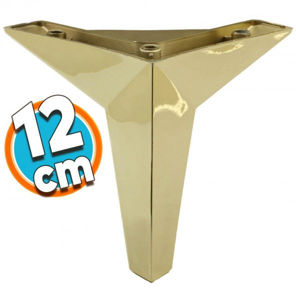 Mobilya Kanepe Sehpa TV Ünitesi Koltuk Ayağı 12 cm Altın Gold Baza Ayak ürün görseli 1