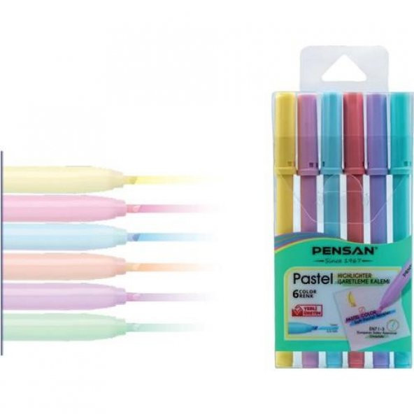 PENSAN FOSFORLU KALEM PASTEL 6 RENK ürün görseli 1