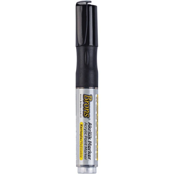 Brons Akrilik Marker 4 mm Yuvarlak Uç Siyah ürün görseli 1