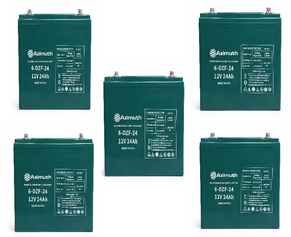 Azimuth 12v 24 Ah Amper Elektrikli Bisiklet Aküsü 5Lİ Set ürün görseli 1