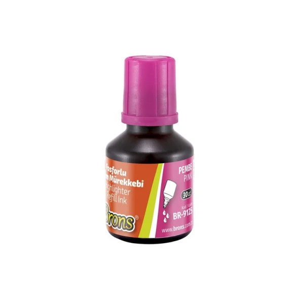 Brons Fosforlu Kalem Mürekkebi 30 cc. Pembe ürün görseli 1