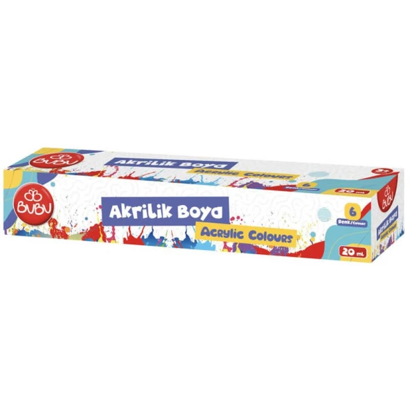 Bubu Akrilik Boya 6 Renk x 20 ml. Birleşik Pot ürün görseli 1