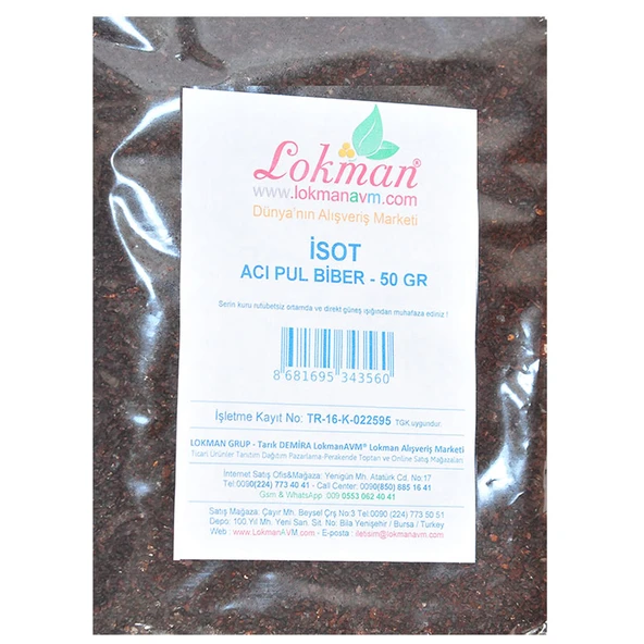 Pul Biber Acı İsot Biberi 50 Gr Paket - Resim 6