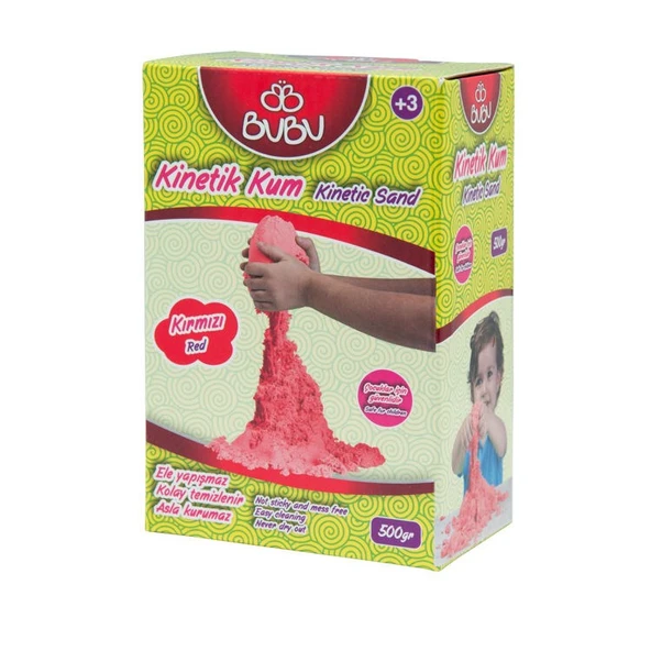 BuBu Kinetik Kum 500 gr. Kırmızı ürün görseli 1