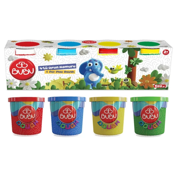 Bubu Oyun Hamuru 4 Renk 500 gr ürün görseli 1