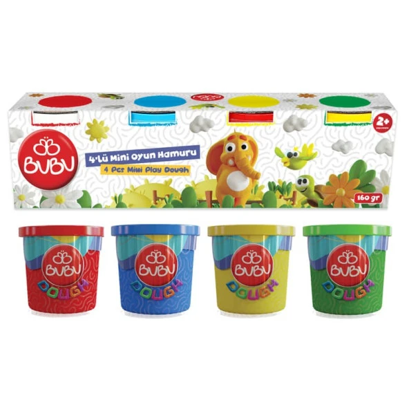 Bubu Mini Oyun Hamuru 4 Renk 160 gr ürün görseli 1
