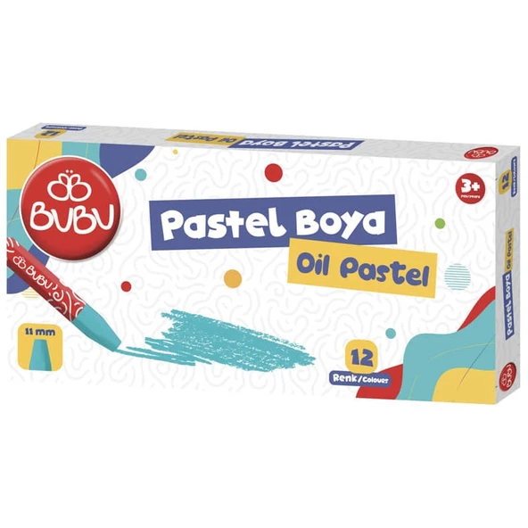 Bubu Pastel Boya 12 Renk Karton Kutu ürün görseli 1