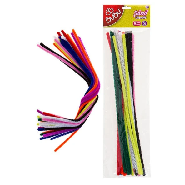 BuBu Şönil 30cm 9 Renk 25li ürün görseli 1