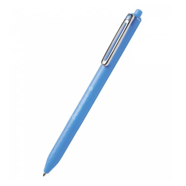 Pentel iZee Yağ Bazlı Mekanizmalı Roller Kalem 0.7 mm Açık Mavi BX467-S ürün görseli 1