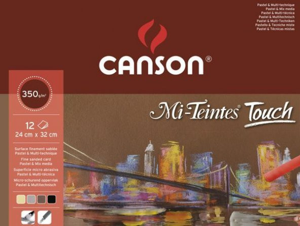 Canson Mi-Teintes Touch Kum Dokulu Pastel Blok 24x32 cm. 350 gr. 12 Sayfa ürün görseli 1