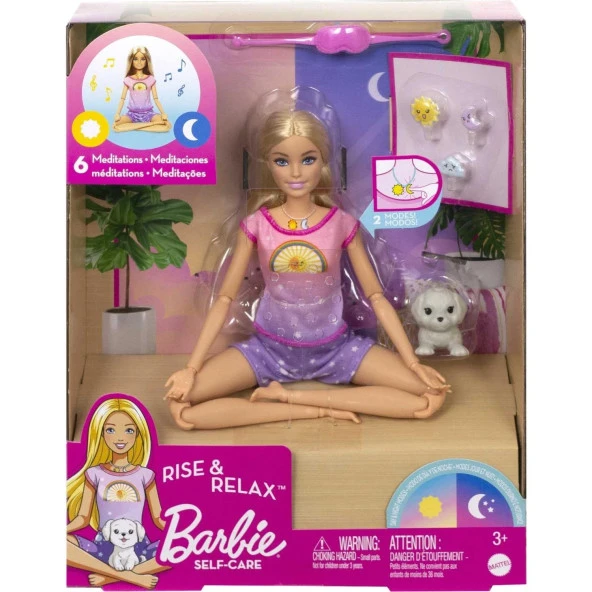 Barbie Meditasyon Yapıyor Oyun Seti Gece ve Gündüz Modları Ses Efektli Müzikli ürün görseli 1