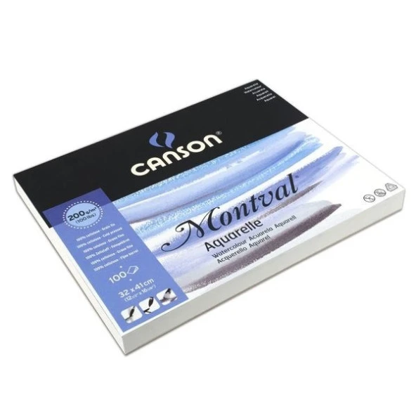 Canson Montval Maxi Pack Suluboya Blok 200 gr. 100 Sayfa 32x41 cm. ürün görseli 1