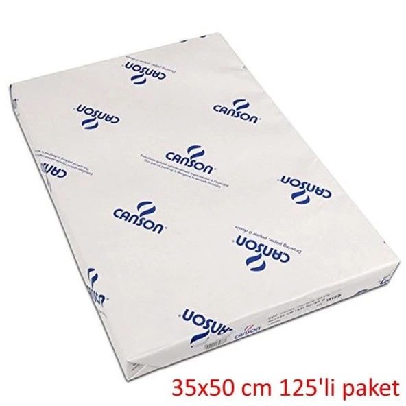 Canson 1557 Dessin JA Beyaz Resim/Çizim Kağıdı 200 gr. 35x50 cm. 125li Paket ürün görseli 1