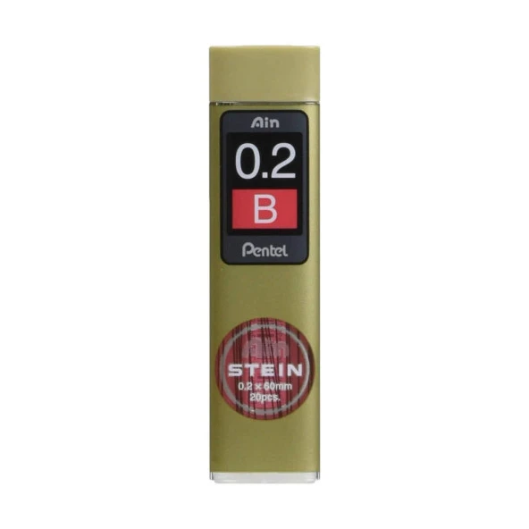 Pentel Ain Stein Min (Mekanik Kurşun Kalem Ucu) 0.2 mm B 20li Tüp C272W-B ürün görseli 1