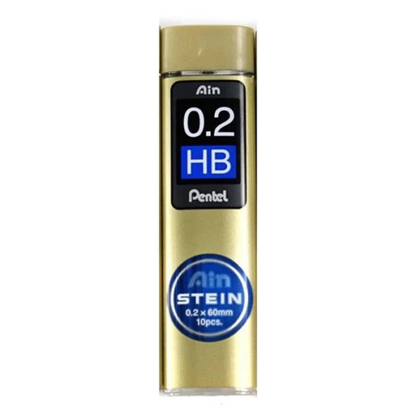 Pentel Ain Stein Min (Mekanik Kurşun Kalem Ucu) 0.2 mm HB 20li Tüp C272W-HB ürün görseli 1