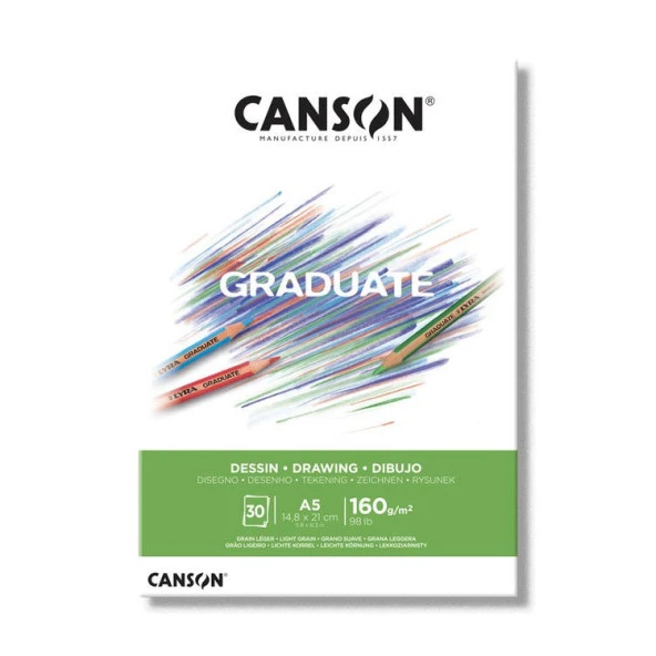 Canson Graduate Drawing Çizim Defteri 160 gr. A5 30 yp. ürün görseli 1