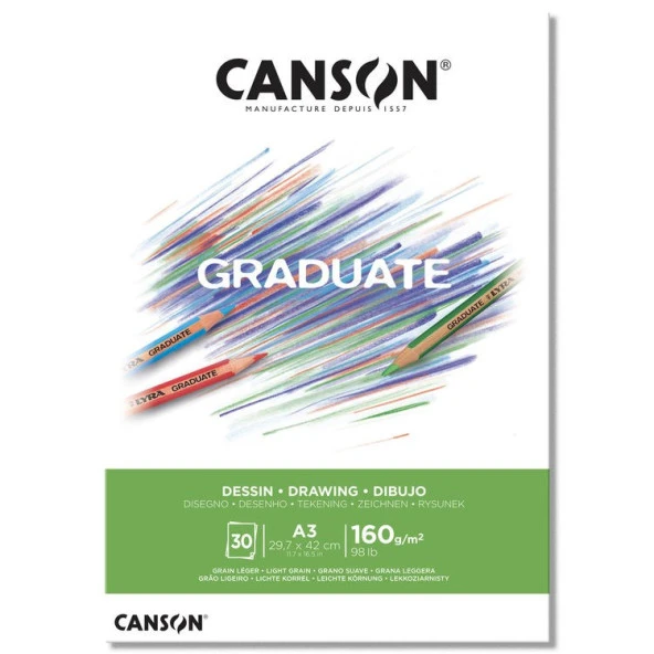 Canson Graduate Drawing Çizim Defteri 160 gr. A3 30 yp. ürün görseli 1