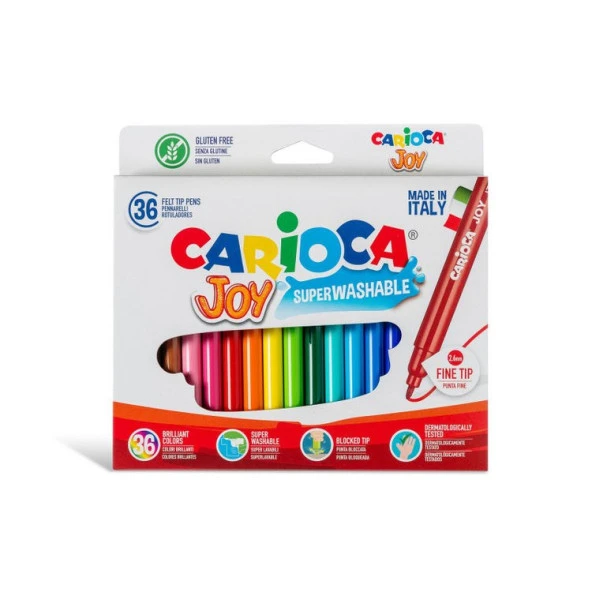 Carioca Joy Süper Yıkanabilir Keçeli Boya Kalemi 36lı ürün görseli 1