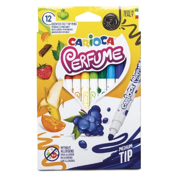 Carioca Perfume Kokulu Keçeli Boya Kalemi 12li Medium Uç ürün görseli 1