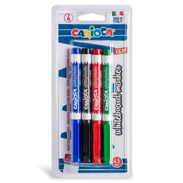 Carioca Beyaz Tahta Kalemi 4.5 mm 4 Renk ürün görseli 1