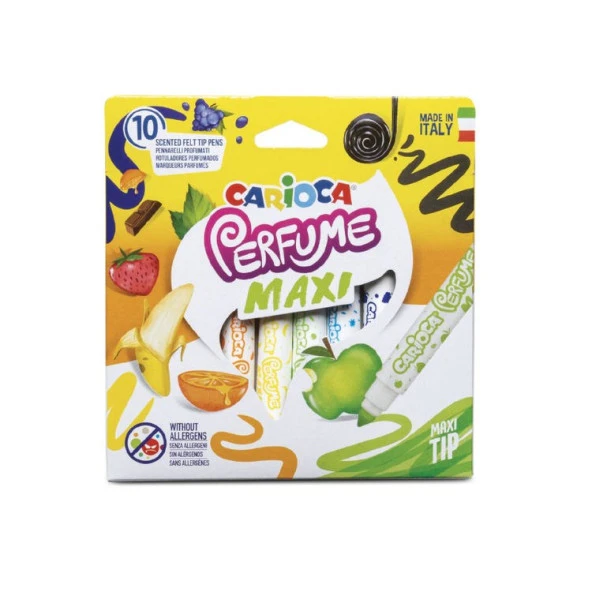 Carioca Perfume Maxi Kokulu Keçeli Boya Kalemi 10lu Jumbo Uç ürün görseli 1