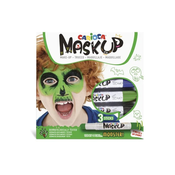 Carioca Yüz Boyası 6 gr. 3 Renk MONSTER ürün görseli 1