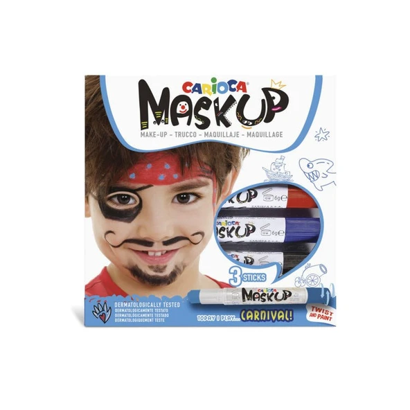 Carioca Yüz Boyası 6 gr. 3 Renk CARNIVAL ürün görseli 1