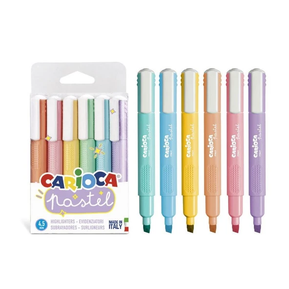 Carioca Pastel Highlighter İşaretleme Kalemi 6 Renk ürün görseli 1