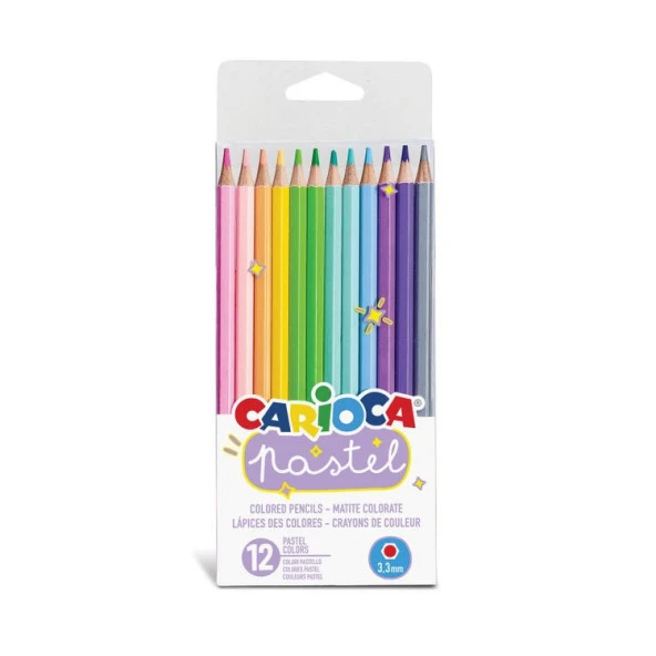 Carioca Pastel Renk Kuru Boya Kalemi 12li ürün görseli 1