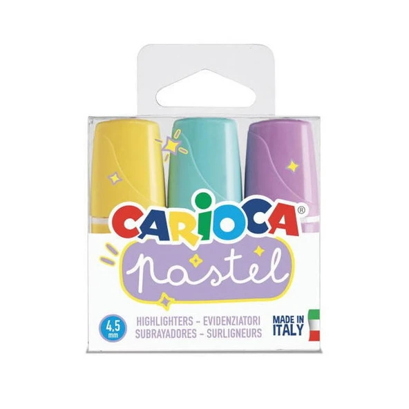 Carioca Pastel Mini İşaretleme Kalemi 3 Renk ürün görseli 1