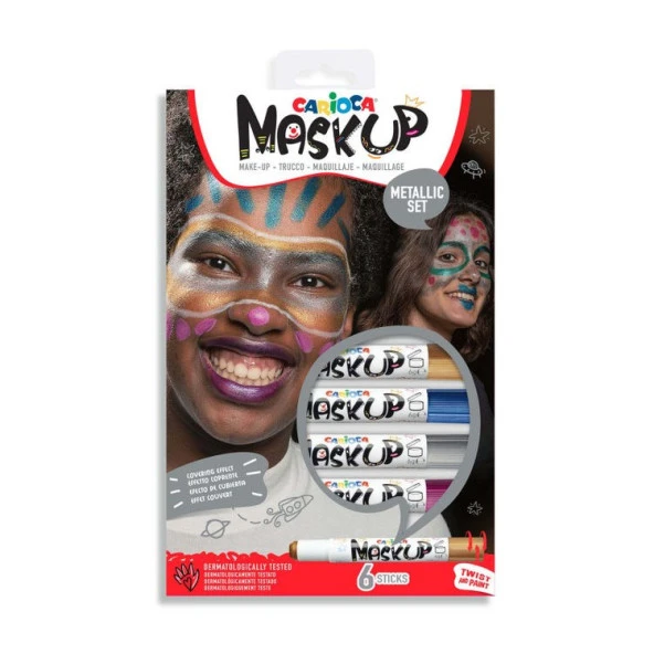 Carioca Yüz Boyası 6 gr. 6 Renk METALİK ürün görseli 1