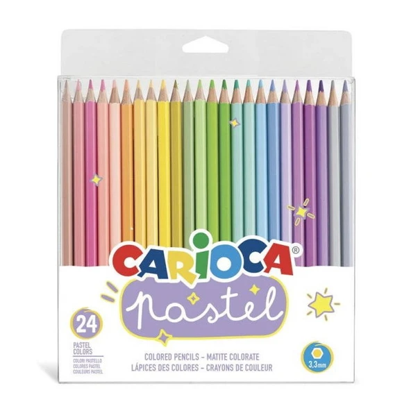 Carioca Pastel Renk Kuru Boya Kalemi 24 Renk ürün görseli 1