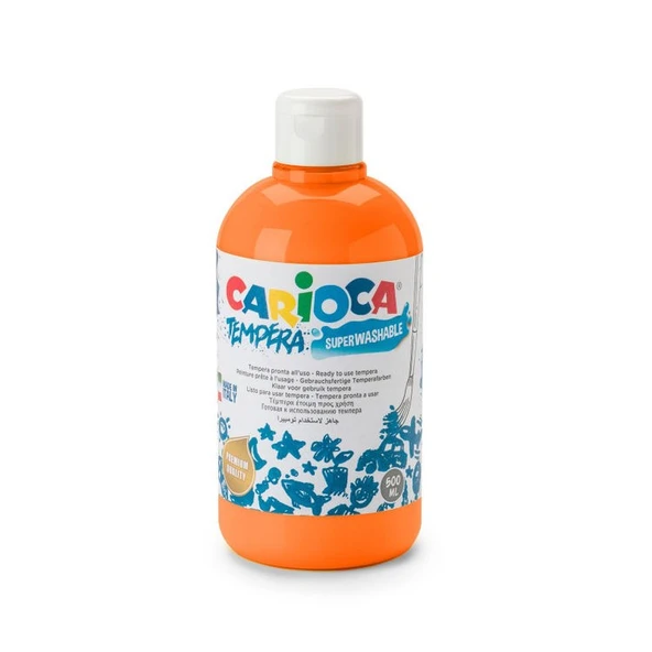 Carioca Tempera Yıkanabilir Poster Boya 500 ml. TURUNCU ürün görseli 1
