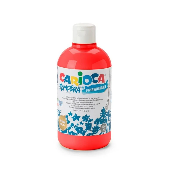 Carioca Tempera Yıkanabilir Poster Boya 500 ml. KIRMIZI ürün görseli 1