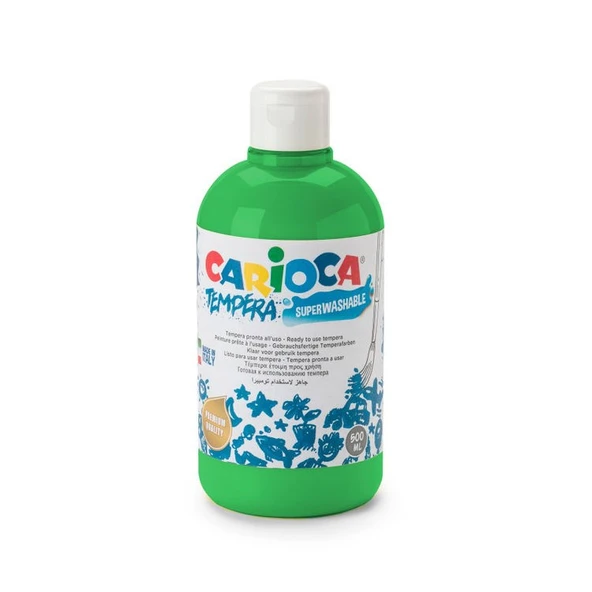 Carioca Tempera Yıkanabilir Poster Boya 500 ml. YEŞİL ürün görseli 1