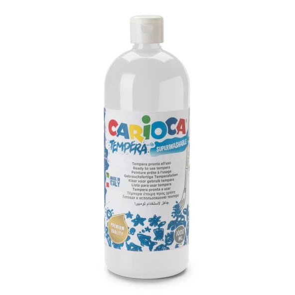 Carioca Tempera Yıkanabilir Poster Boya 1000 ml. BEYAZ ürün görseli 1