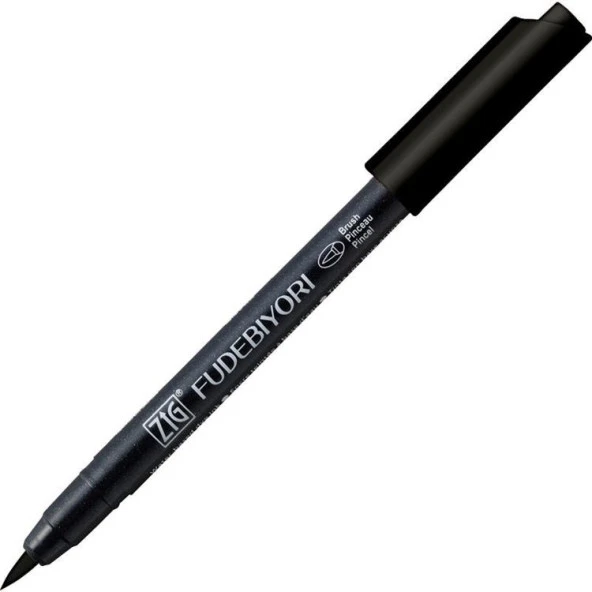 Zig Fudebiyori Brush Pen Fırça Uçlu Kalem 10 BLACK ürün görseli 1