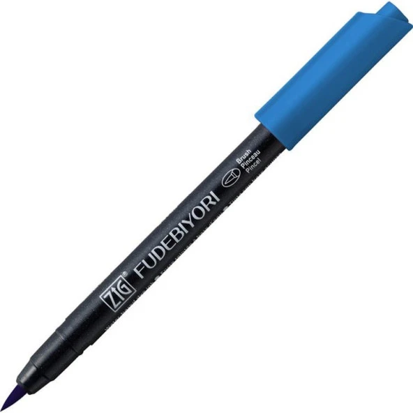Zig Fudebiyori Brush Pen Fırça Uçlu Kalem 34 DULL BLUE ürün görseli 1