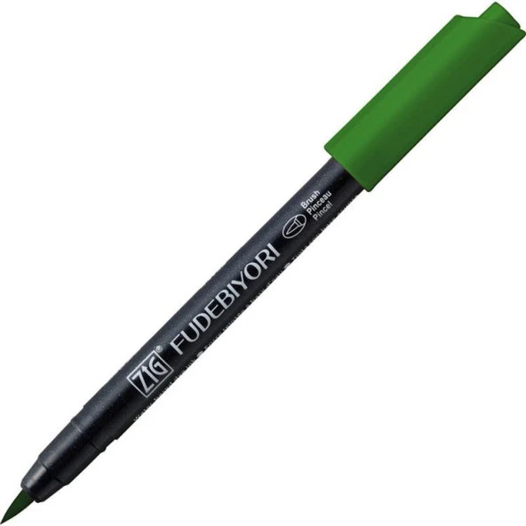 Zig Fudebiyori Brush Pen Fırça Uçlu Kalem 44 DEEP GREEN ürün görseli 1