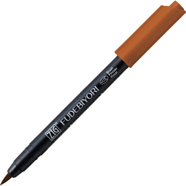 Zig Fudebiyori Brush Pen Fırça Uçlu Kalem 602 REDDISH BROWN ürün görseli 1